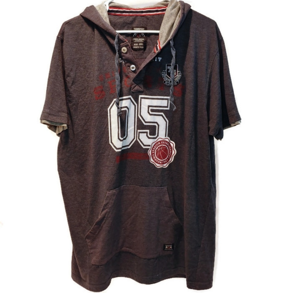 Team Spirit University Sports Hoodie Tshirt XXL